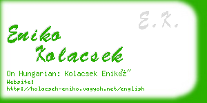 eniko kolacsek business card